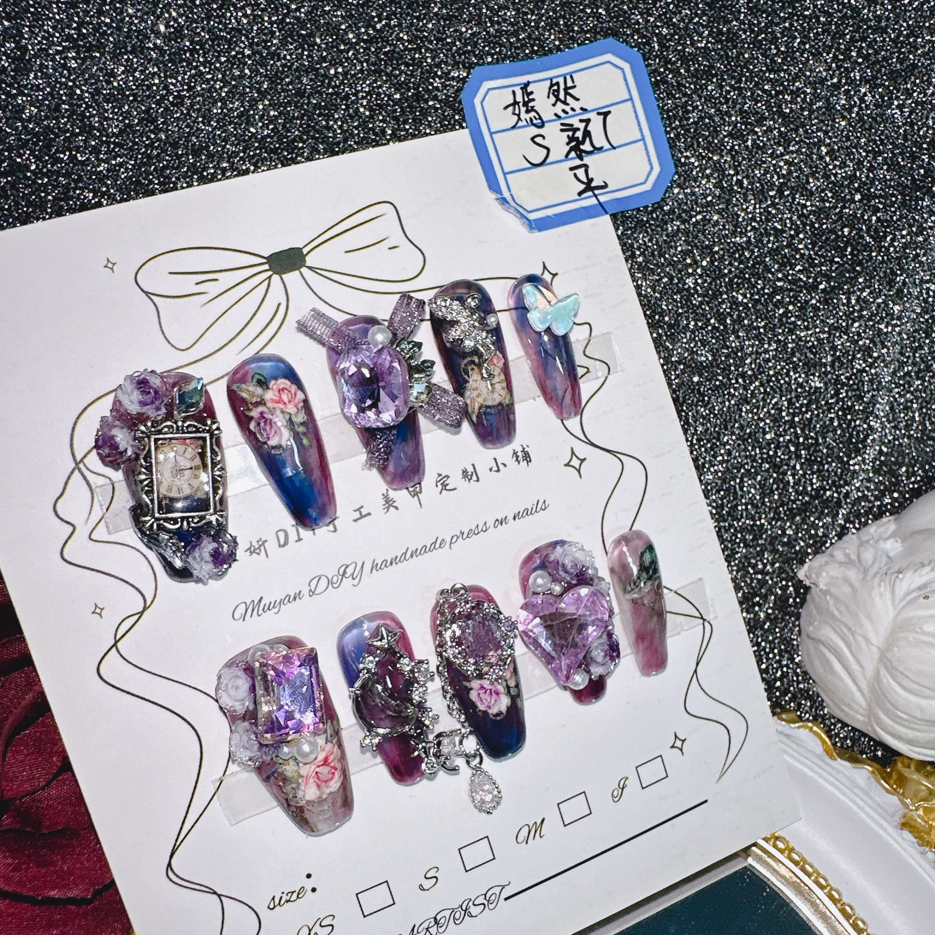 Nail Art Vintage - Handmade Vintage Court Nail Art Stickers,
