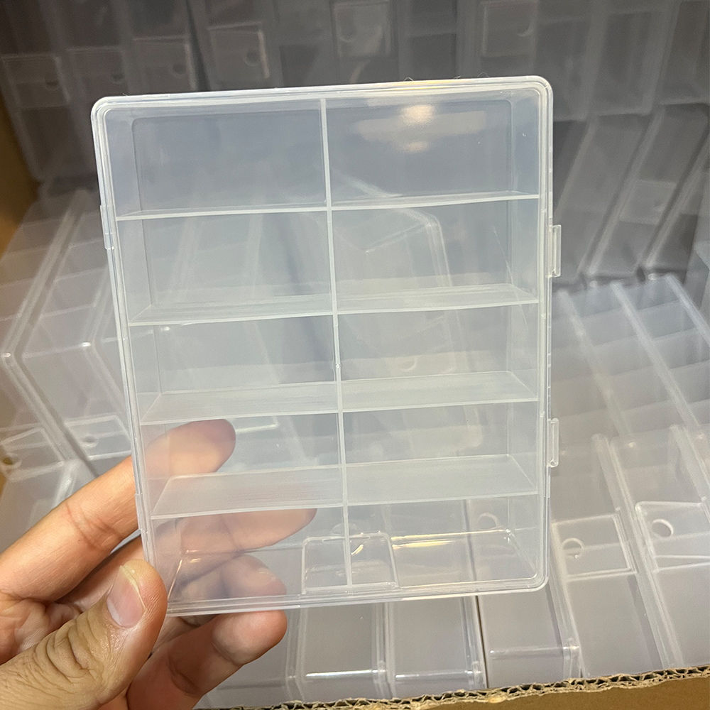 Rhinestone Nail Gem - 10 Grids Transparent Empty Nail Foils