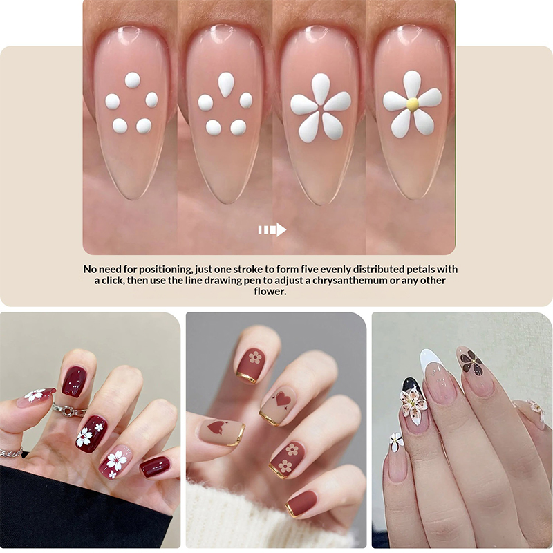 5Petal Flower Nail Dotting Pen - Nail Art One Stroke incelemesi ve fiyatı