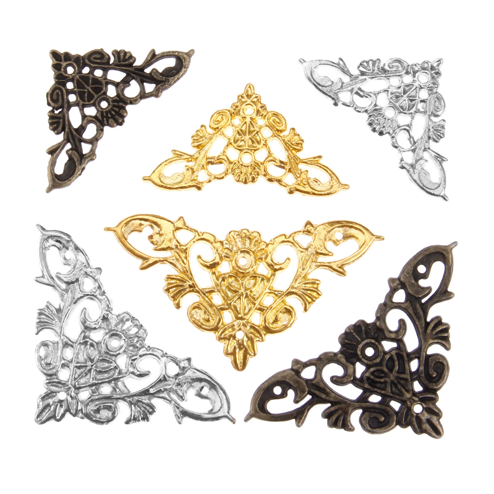 4pcs Hollow lace Corner Protec - Nail Art Vintage incelemesi ve fiyatı