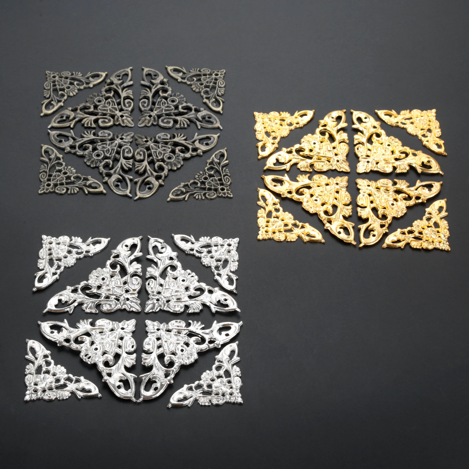 4pcs Hollow lace Corner Protec - Nail Art Vintage incelemesi ve fiyatı