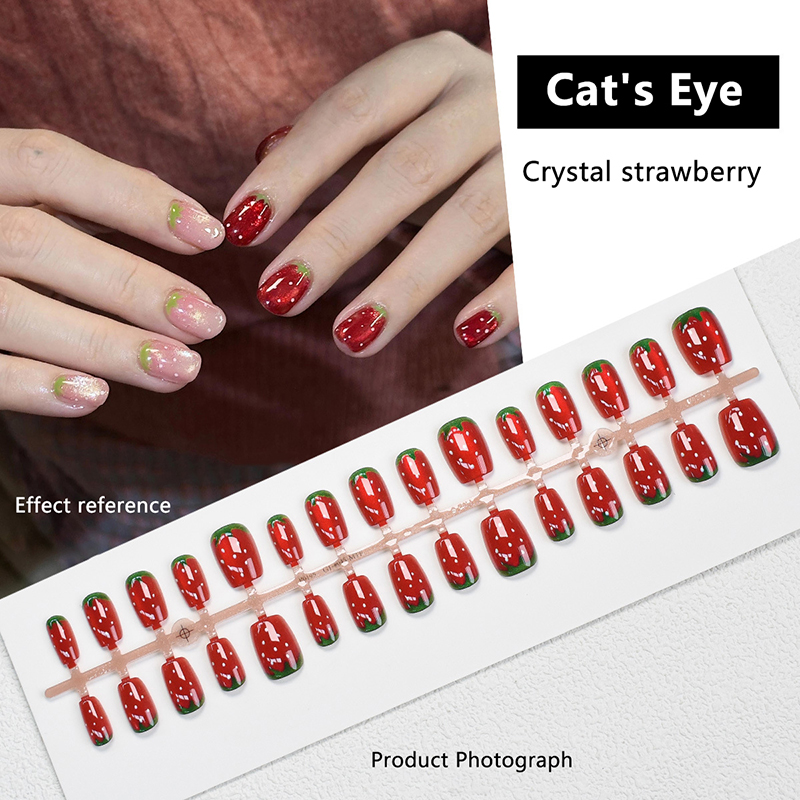 30Pcs Cat Eye False Nails Wear - Nail Art Cat Eye Simple incelemesi ve fiyatı