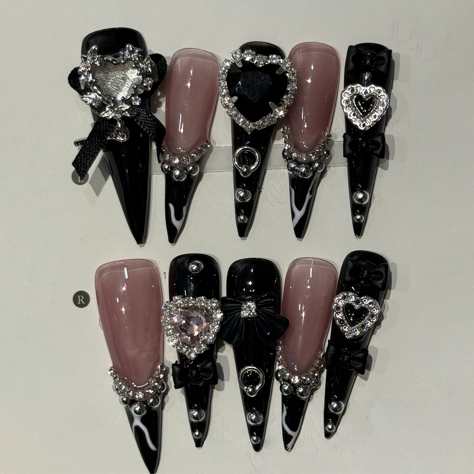 10pcs Cat Eye French Stiletto  - Nail Art Cat Eye Simple incelemesi ve fiyatı