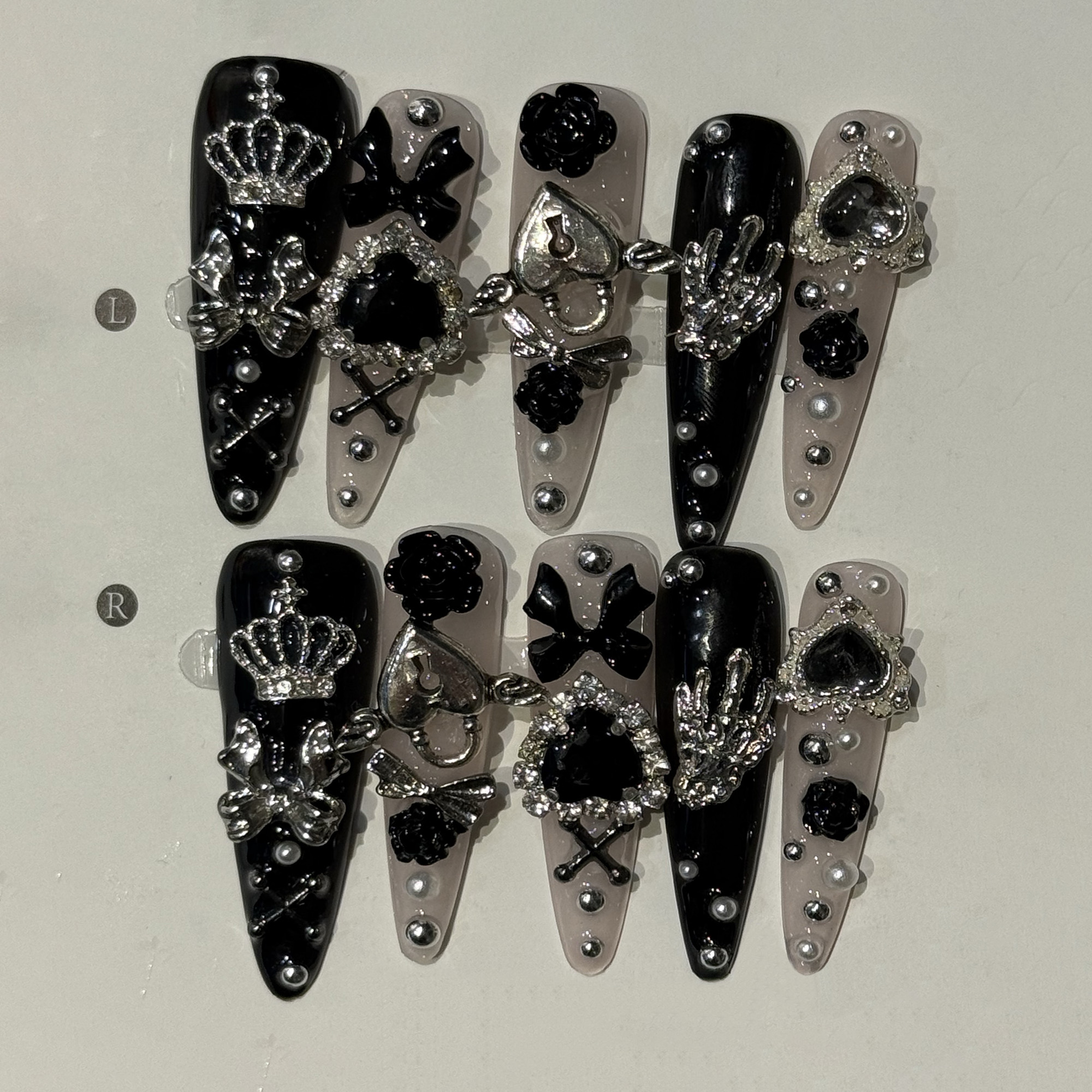 10pcs Cat Eye French Stiletto  - Nail Art Cat Eye Simple incelemesi ve fiyatı