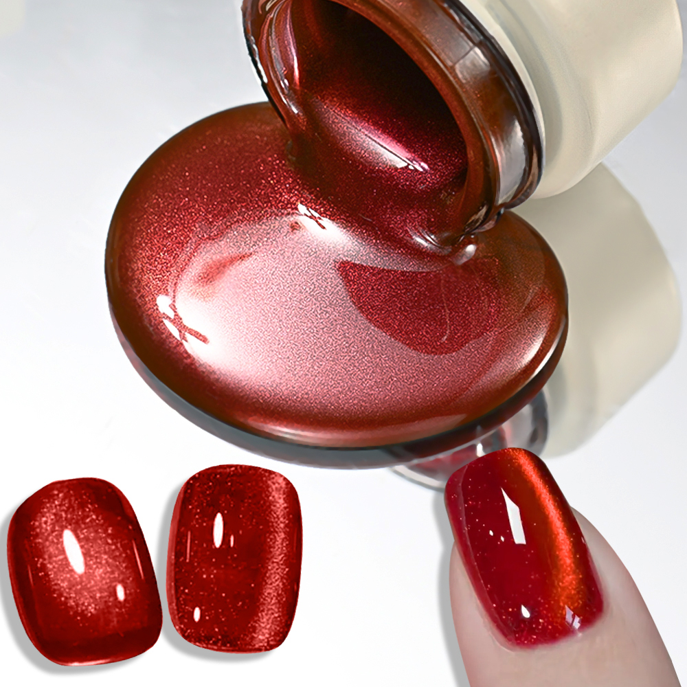 8ml Ruby Red Cat Eye Gel Nail  - Nail Art Red incelemesi ve fiyatı