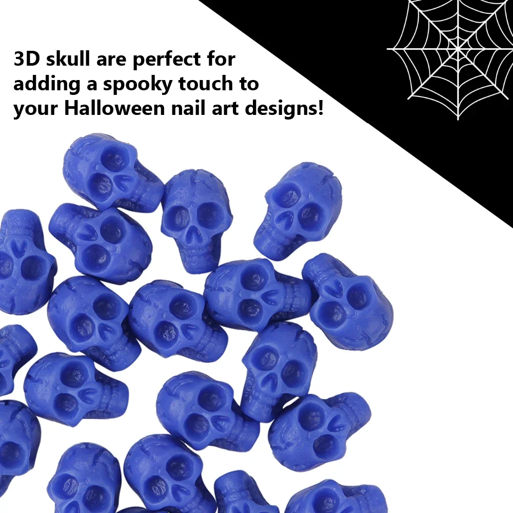 20Pcs Nail Art 3D Skull Bone D - Nail Art Xl incelemesi ve fiyatı