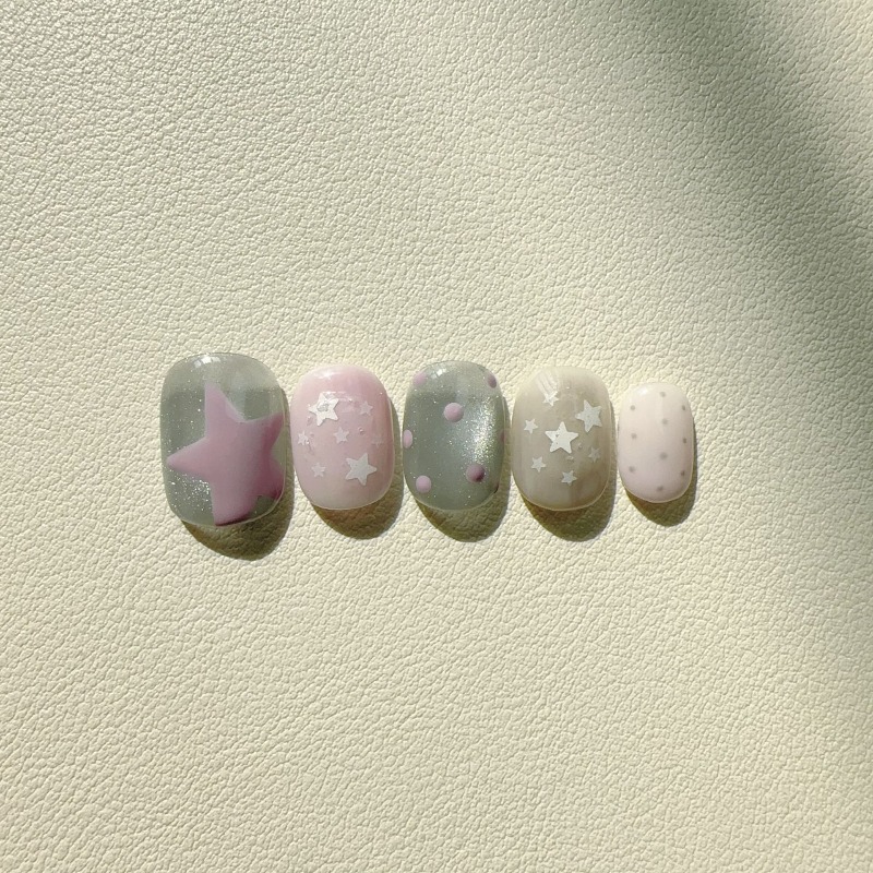 10PCS Handmade Ins Style Short - Nail Art Cat Eye Simple incelemesi ve fiyatı