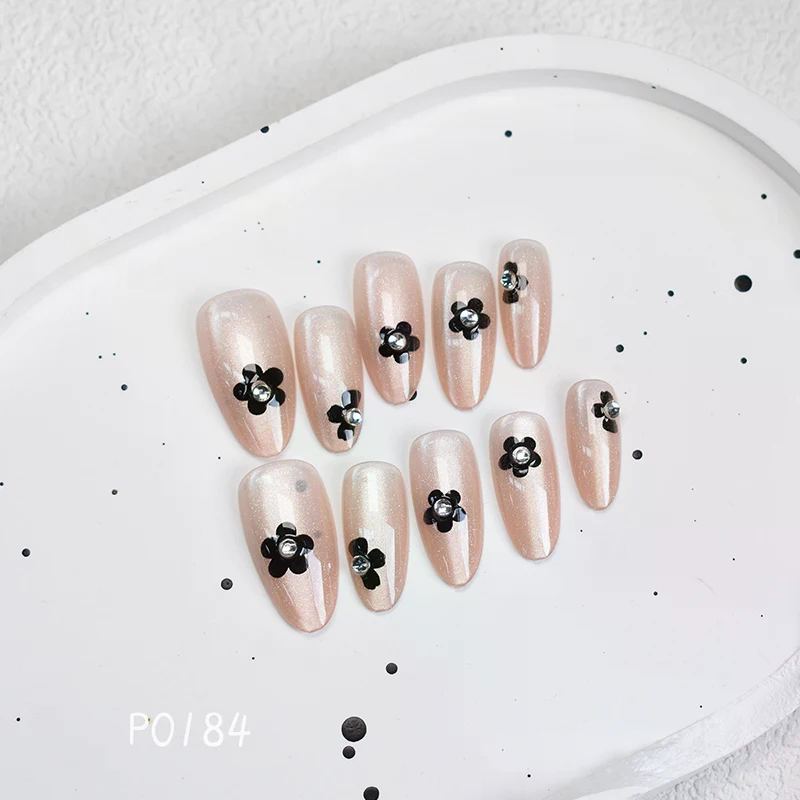 30Pcs False Nails Flower Desig - Nail Art Cat Eye Simple incelemesi ve fiyatı