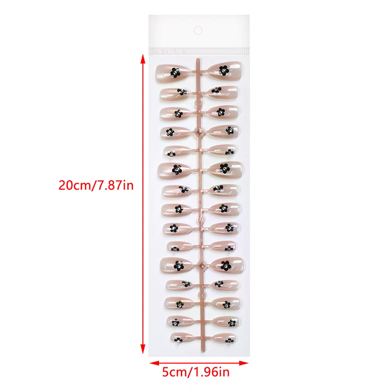 30Pcs False Nails Flower Desig - Nail Art Cat Eye Simple incelemesi ve fiyatı