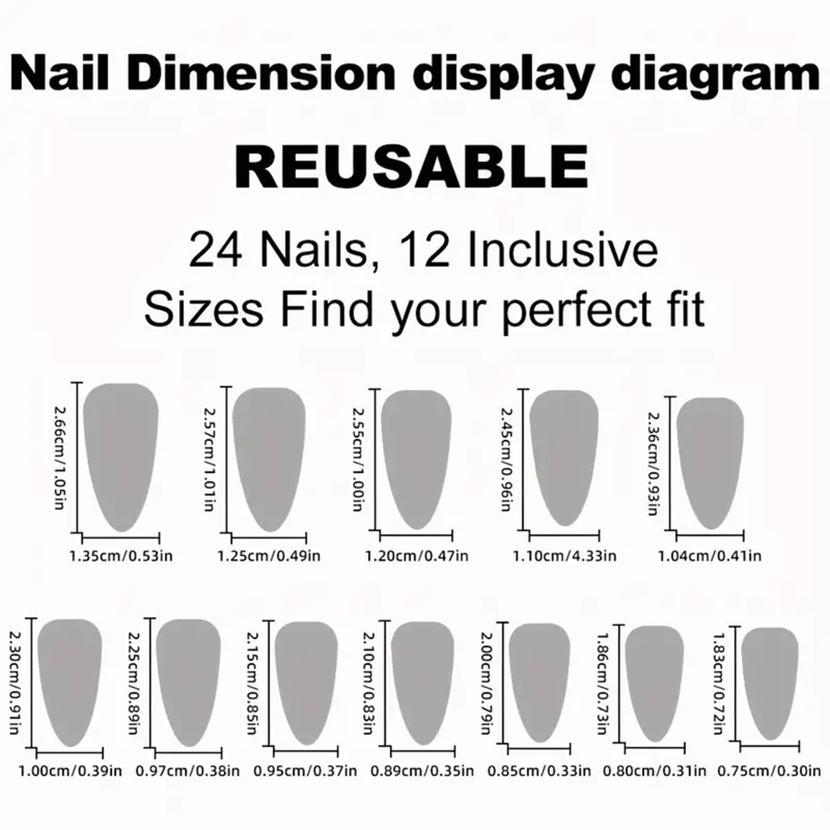 24 pieces of long almond-shape - Nail Art Red incelemesi ve fiyatı
