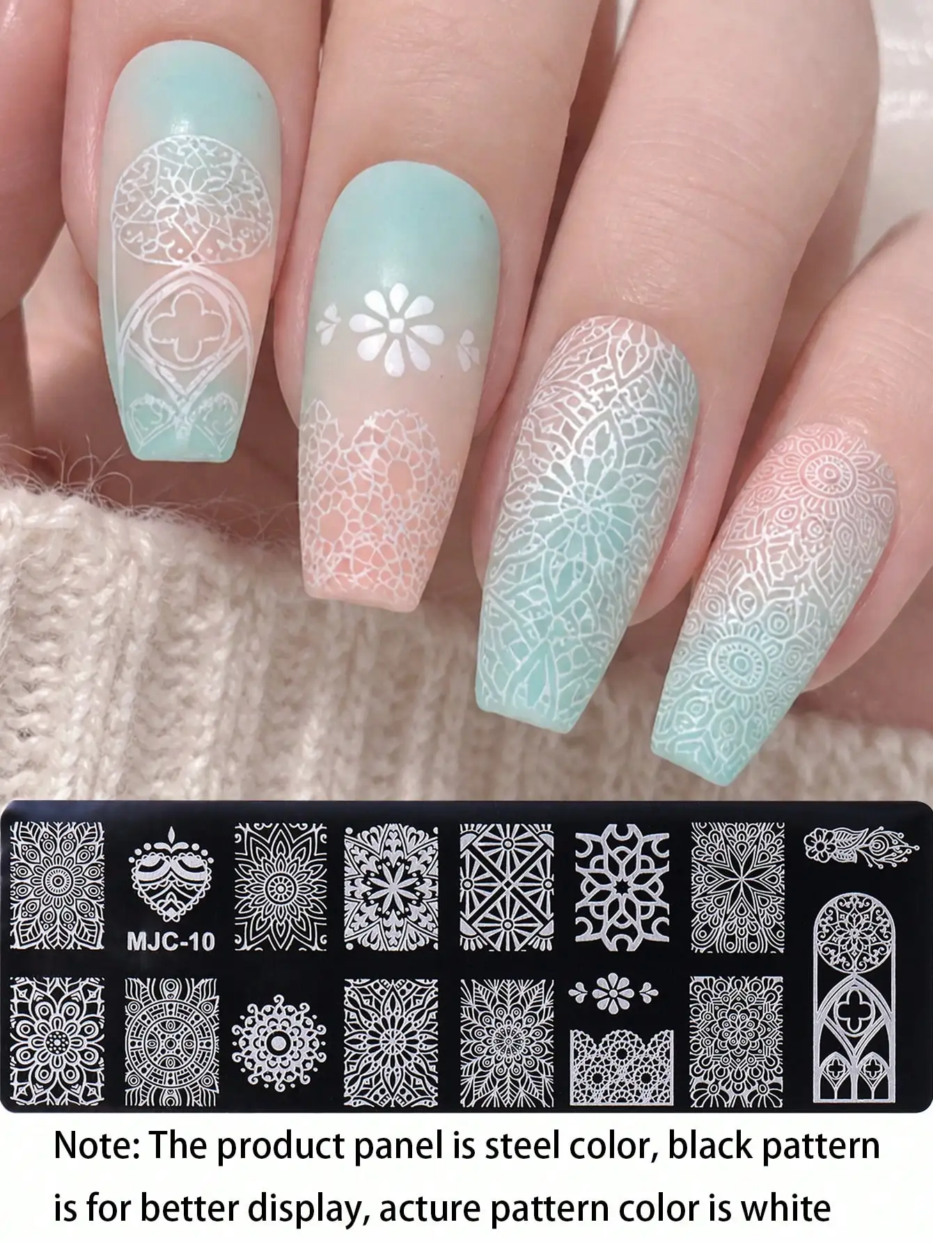 1pc Stainless Steel Lace Manda - Nail Art Vintage incelemesi ve fiyatı