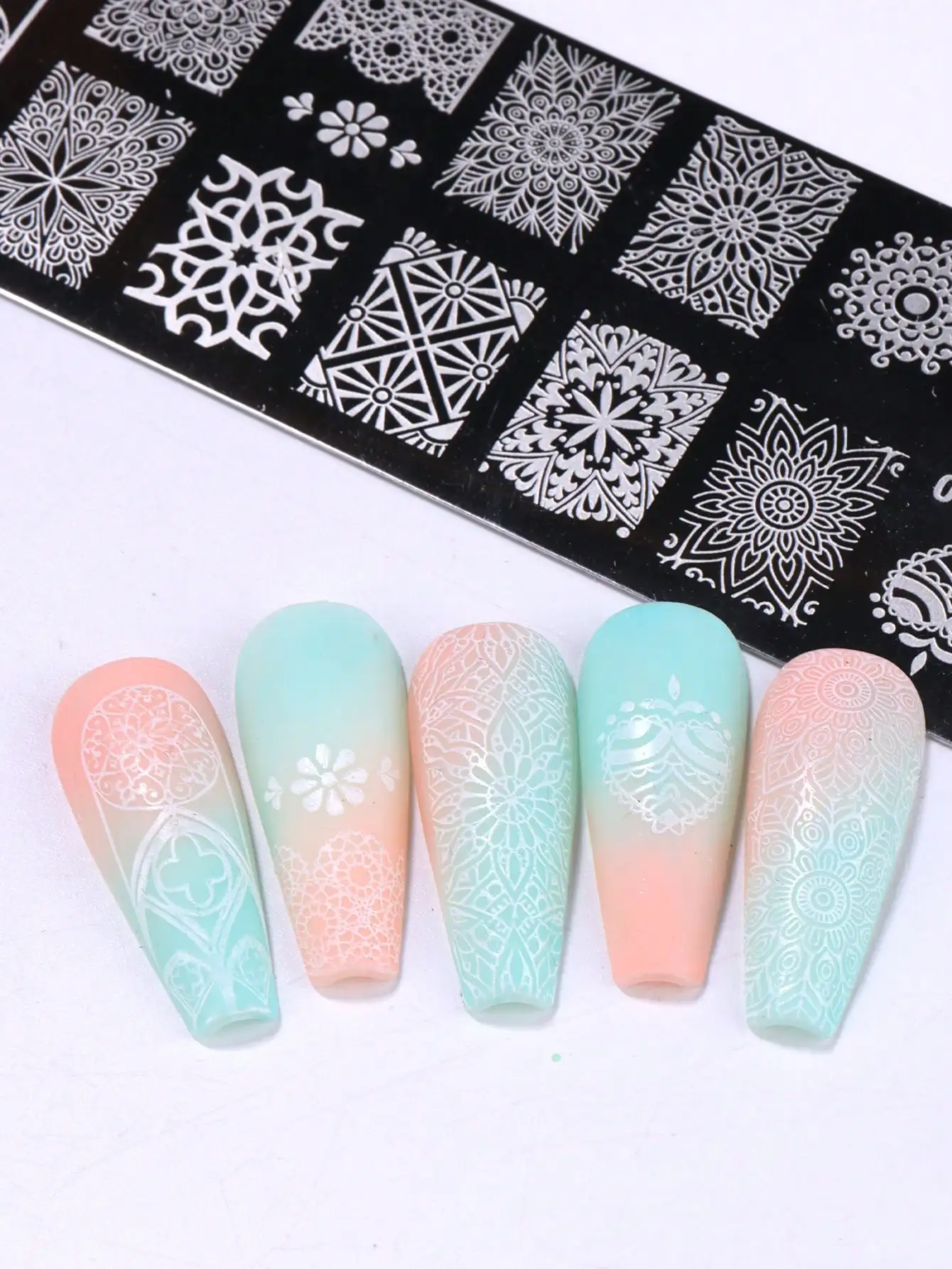 1pc Stainless Steel Lace Manda - Nail Art Vintage incelemesi ve fiyatı
