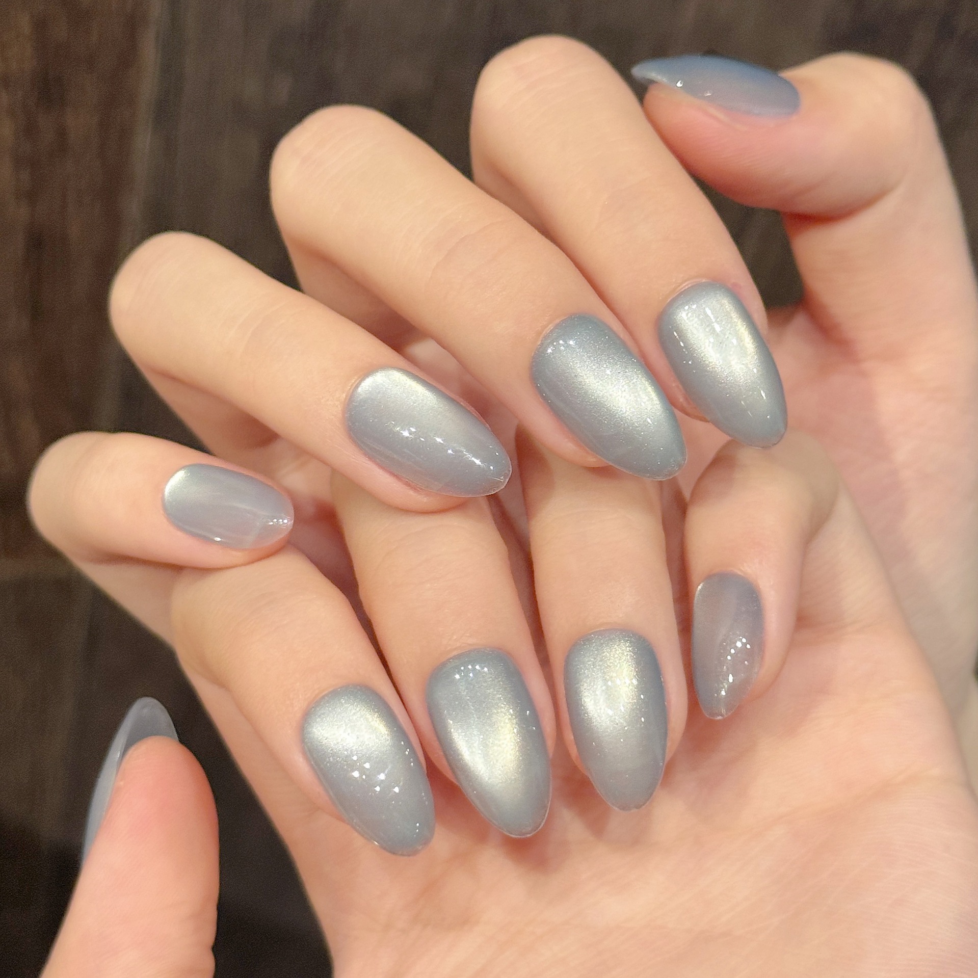 10Pcs Blue Cat Eye French Shor - Nail Art Cat Eye Simple incelemesi ve fiyatı