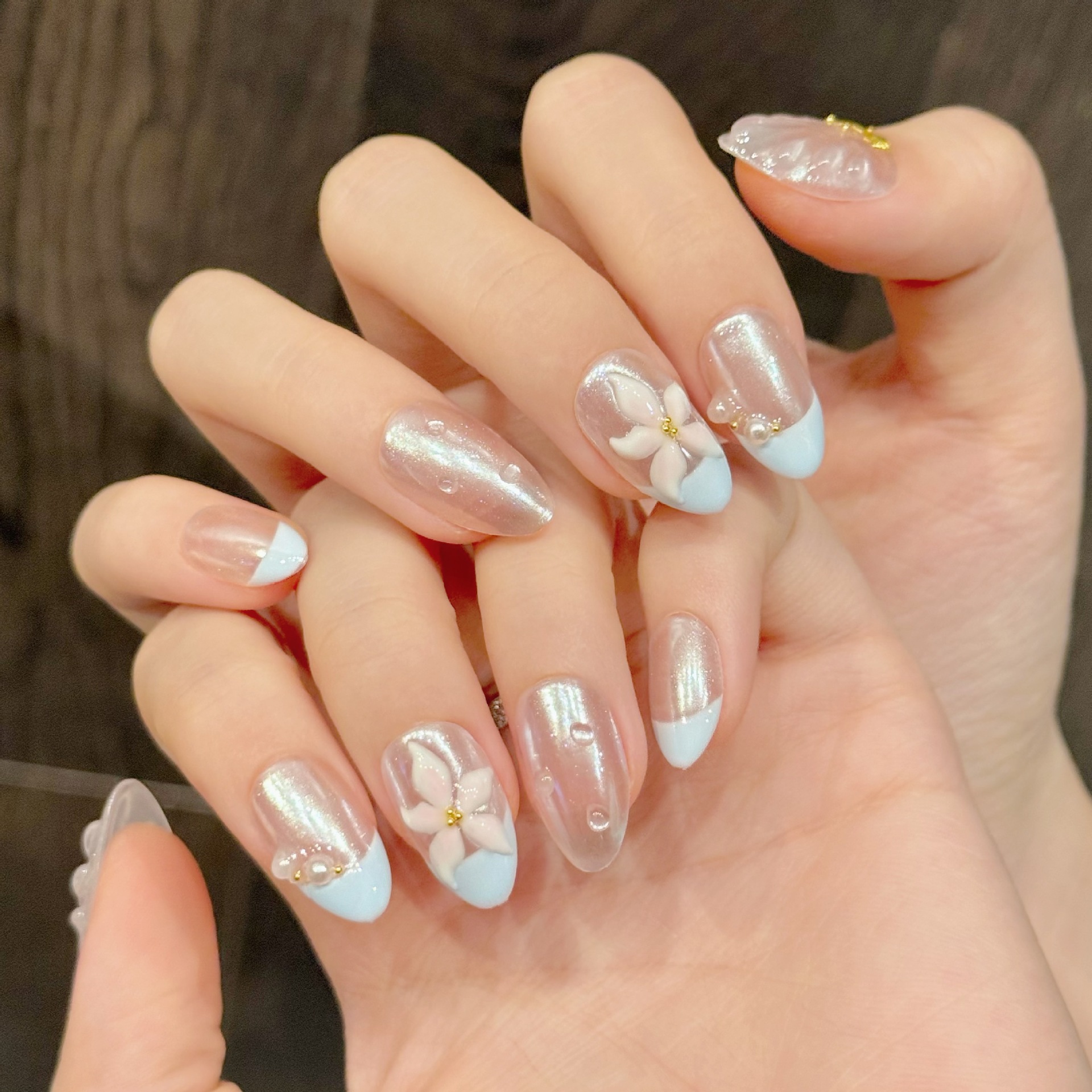 10pcs Handmade Pressed Almond  - Nail Art Emerald incelemesi ve fiyatı