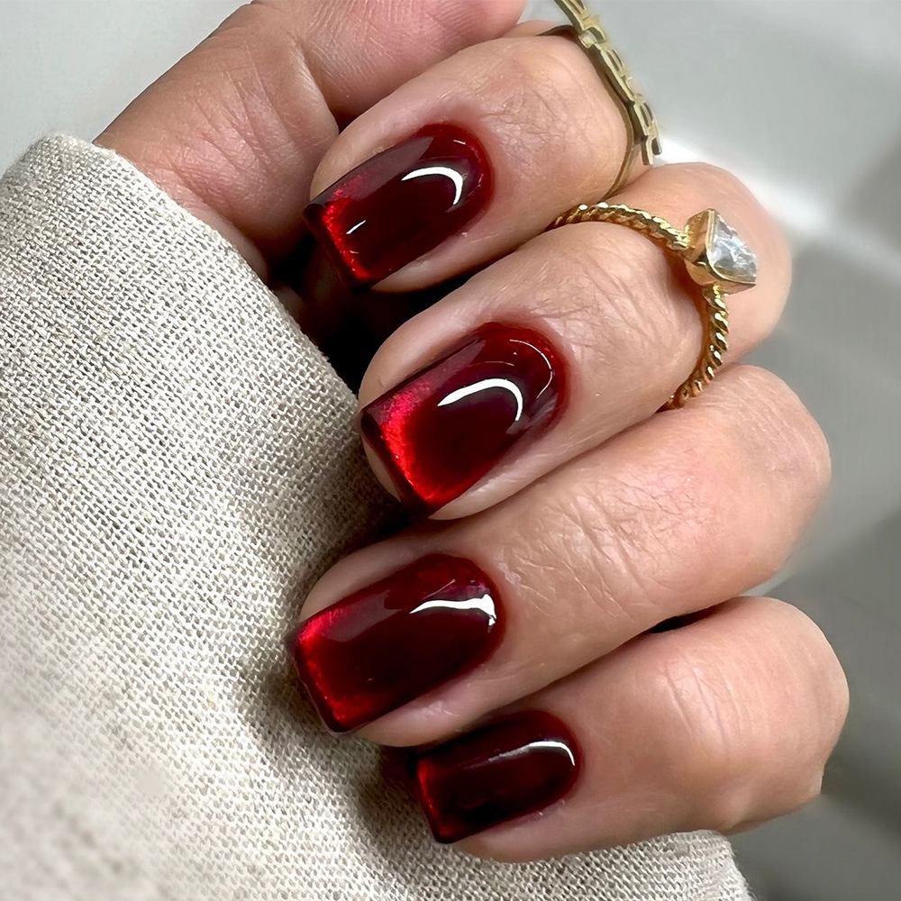 24pcs Wine Red Full Cover Nail - Nail Art Red incelemesi ve fiyatı