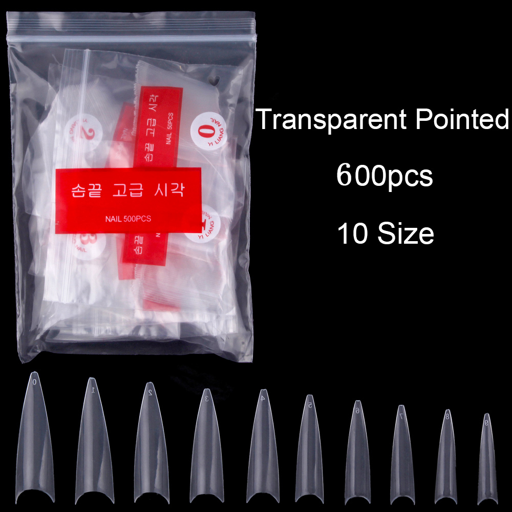 1Bag(600Pcs)Natural Stiletto P - Nail Art Xl incelemesi ve fiyatı