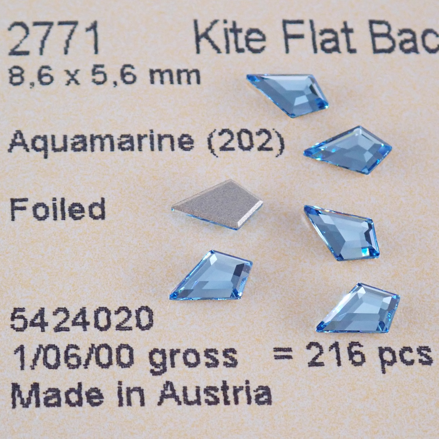 2771 Kite Flat Back No Hotfix  - Nail Art Emerald incelemesi ve fiyatı