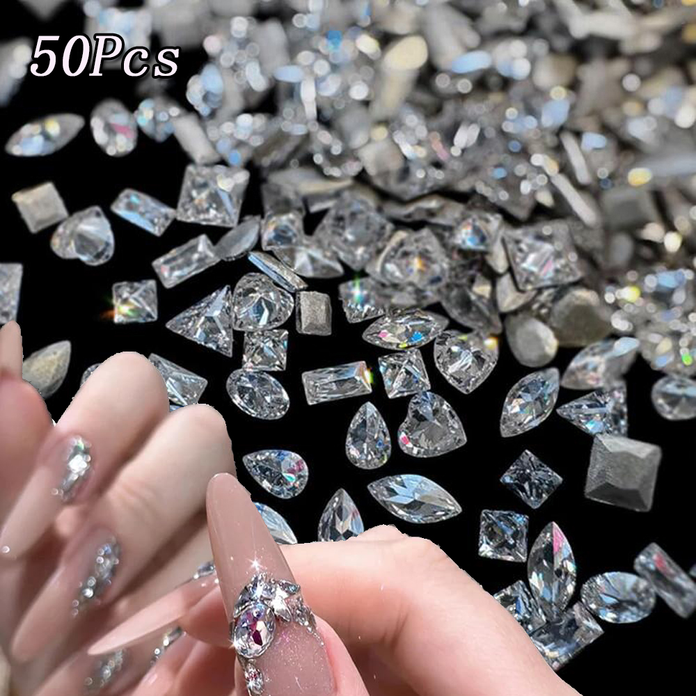 50Pcs Mixed Size Flat Bottom Z - Rhinestone Nail Gem incelemesi ve fiyatı