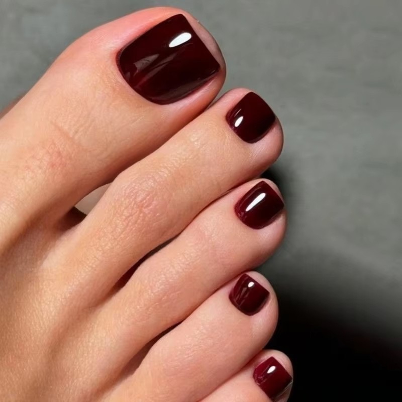 Simple Wine Red Solid Color Fa - Nail Art Cat Eye Simple incelemesi ve fiyatı