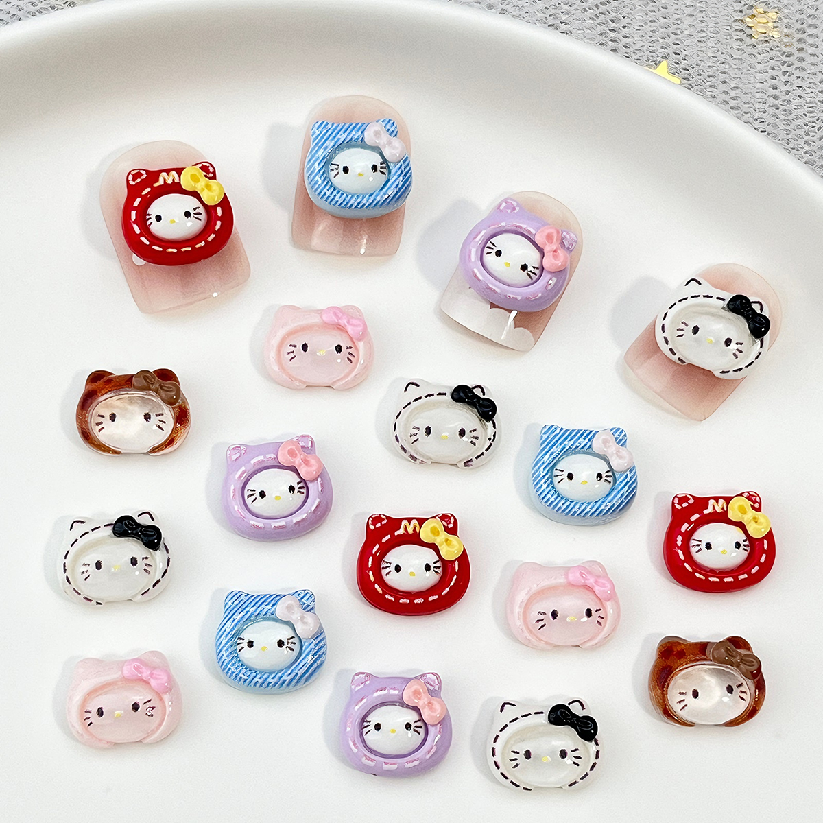 20Pcs Sweet Lovely Hello Kitty - Nail Art Emerald incelemesi ve fiyatı