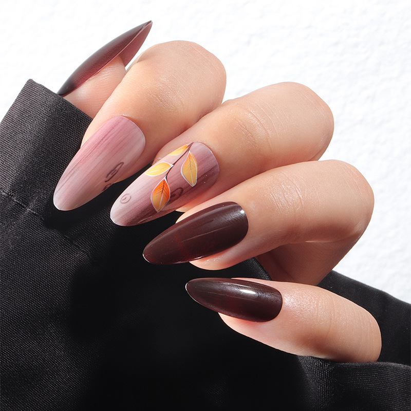 24Pcs French Almond False Nail - Nail Art Red incelemesi ve fiyatı