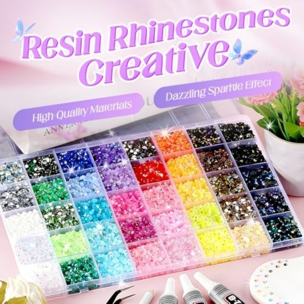 Multicolor Resin Rhinestone Ki - Rhinestone Nail Gem incelemesi ve fiyatı