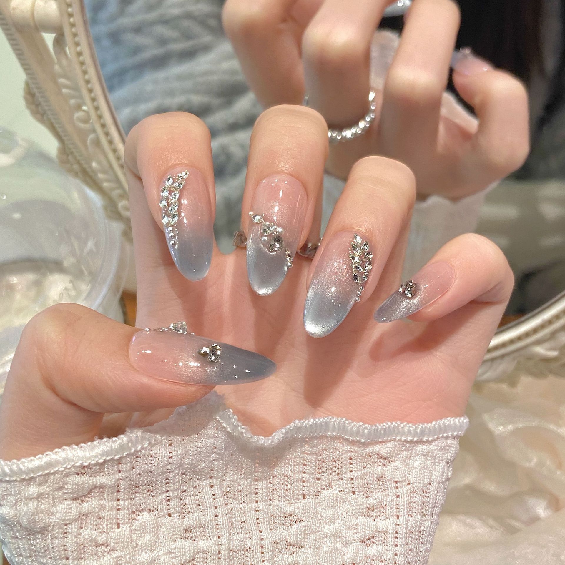 10pcs Pure Hand Pressed Medium - Nail Art Emerald incelemesi ve fiyatı