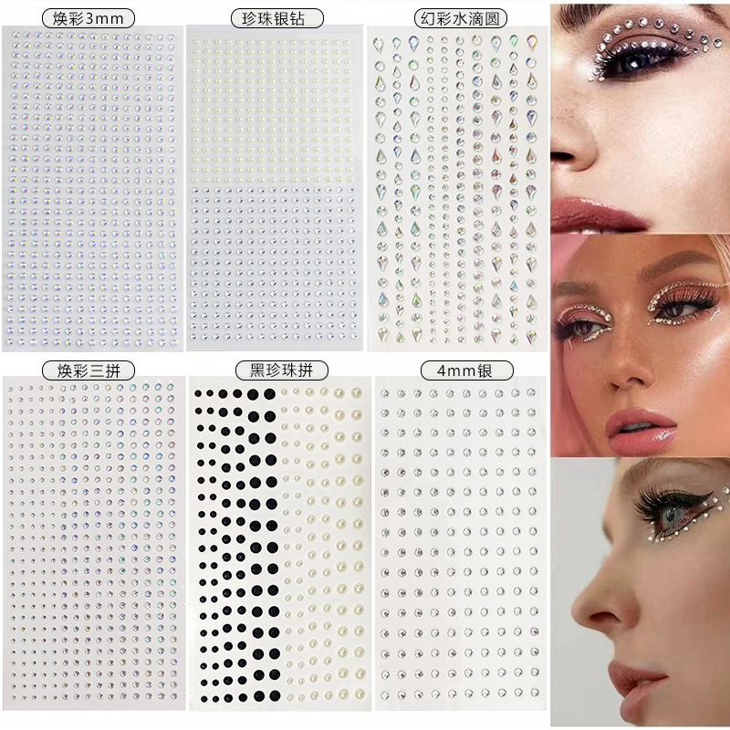 White Rhinestones 2mm 3mm 4mm  - Rhinestone Nail Gem incelemesi ve fiyatı