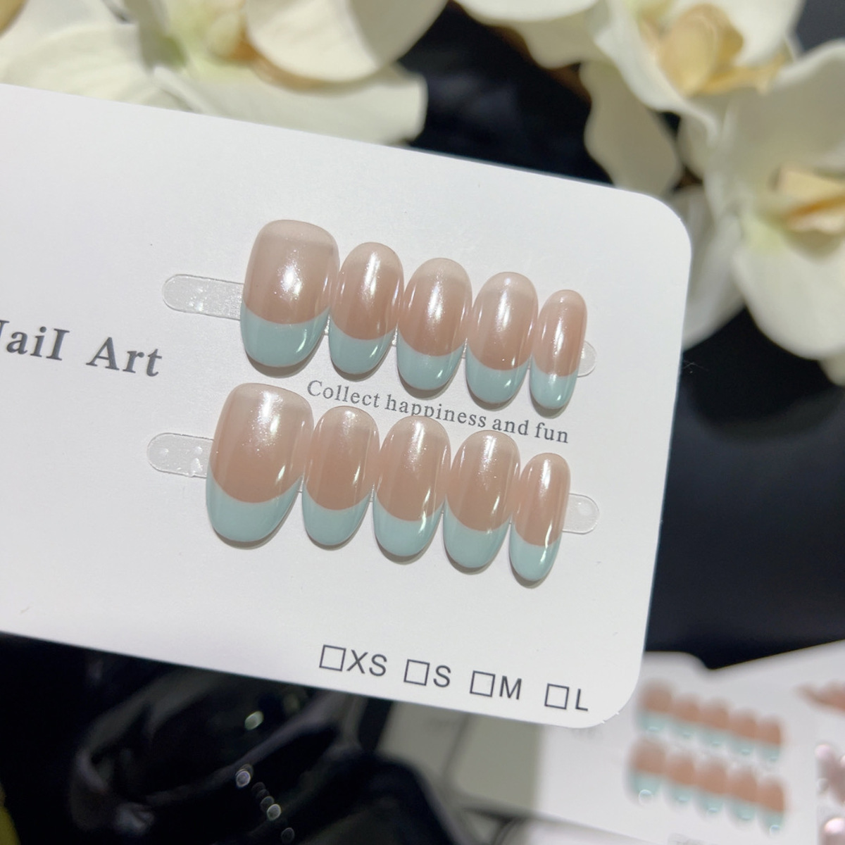 10Pcs/set French Almond Oval S - Nail Art Cat Eye Simple incelemesi ve fiyatı