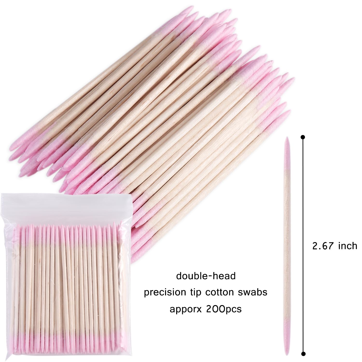200pcs Precision Pointed Cotto - Nail Art Xl incelemesi ve fiyatı
