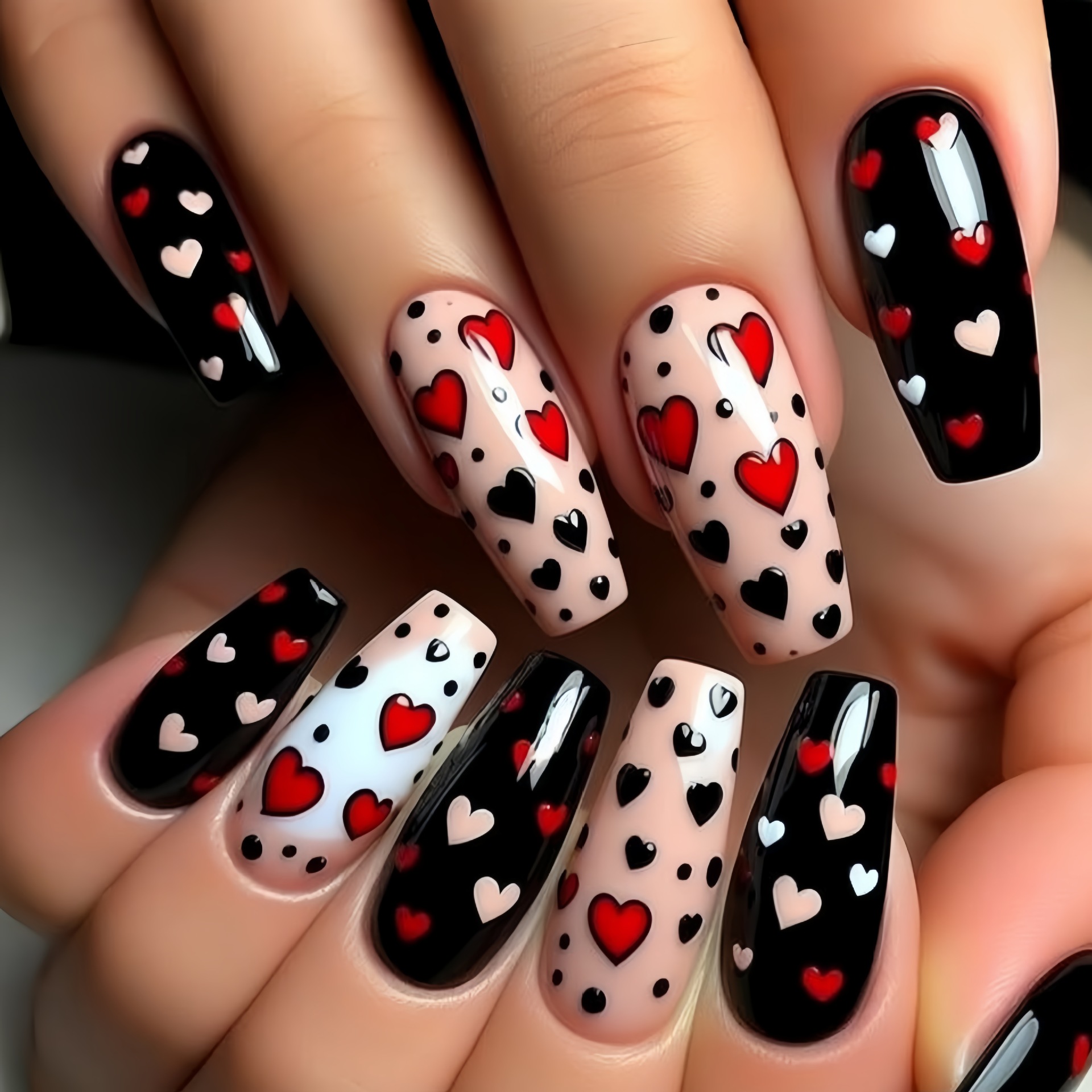 Medium long fake nails for wom - Nail Art Red incelemesi ve fiyatı