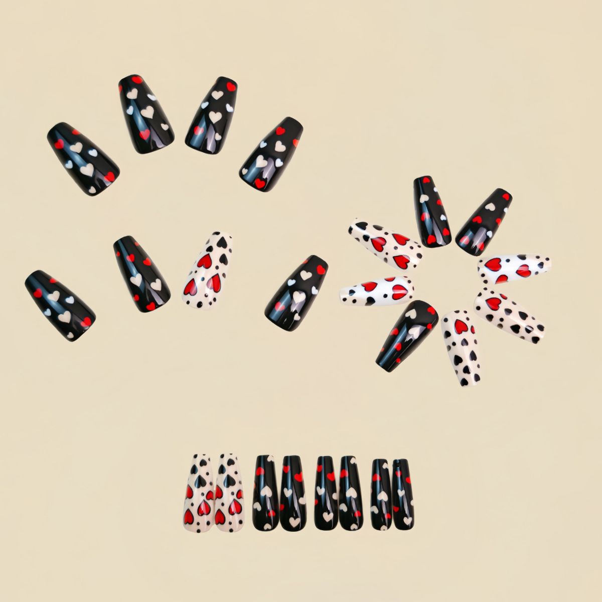 Medium long fake nails for wom - Nail Art Red incelemesi ve fiyatı