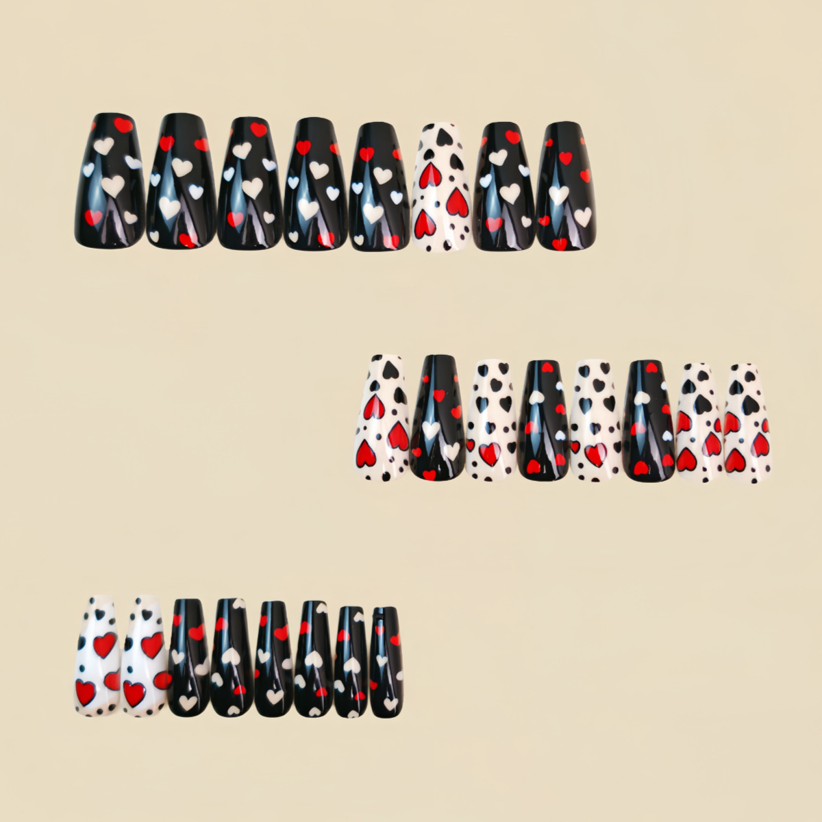 Medium long fake nails for wom - Nail Art Red incelemesi ve fiyatı