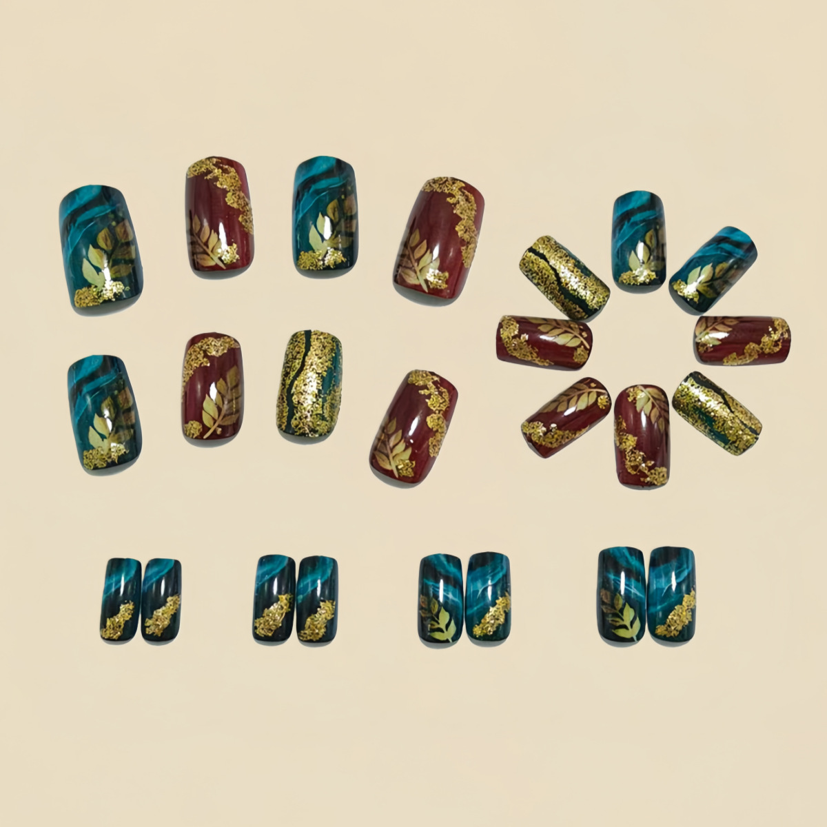 Medium fake nails for women gi - Nail Art Red incelemesi ve fiyatı