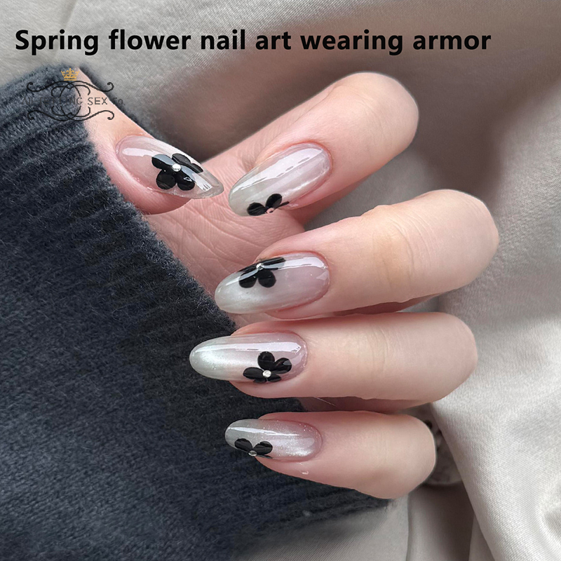 30Pcs False Nails Flower Desig - Nail Art Cat Eye Simple incelemesi ve fiyatı