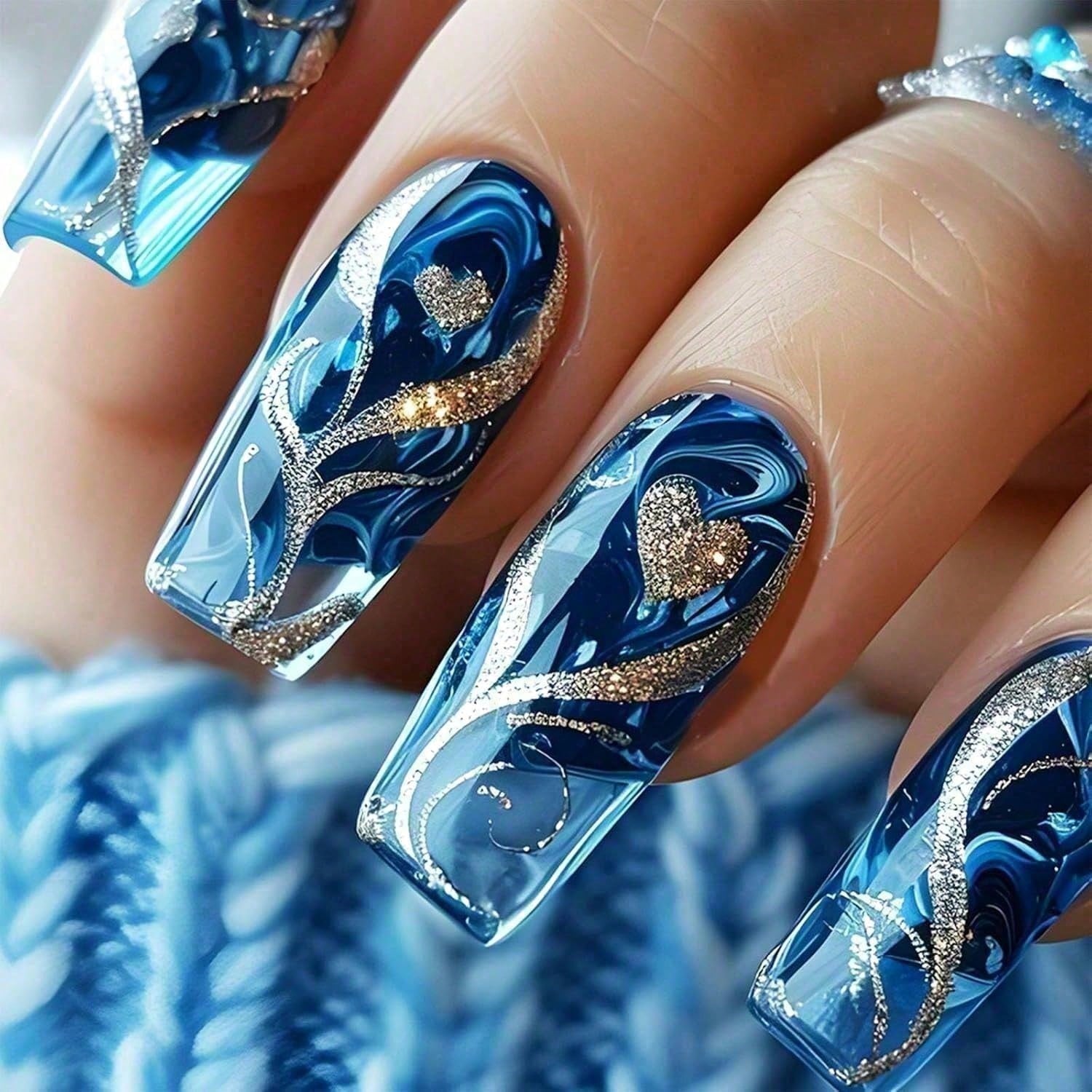 Gold Curve Sea Wave Press On N - Nail Art Emerald incelemesi ve fiyatı