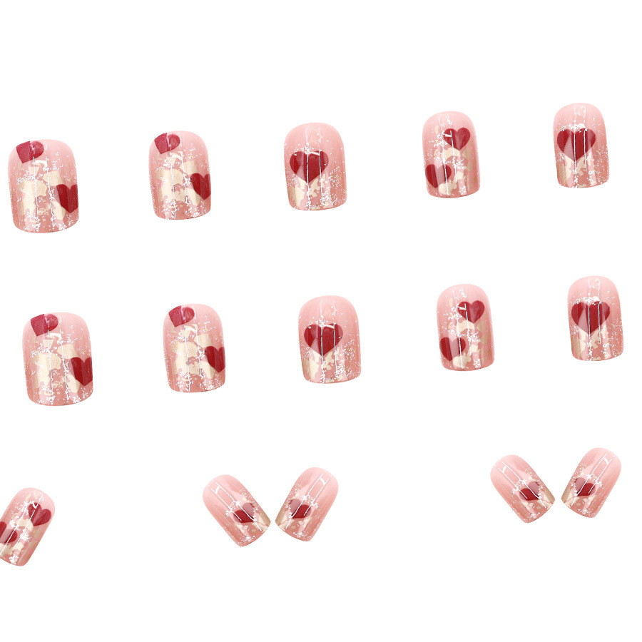 24pcs/set Short Square fake na - Nail Art Red incelemesi ve fiyatı