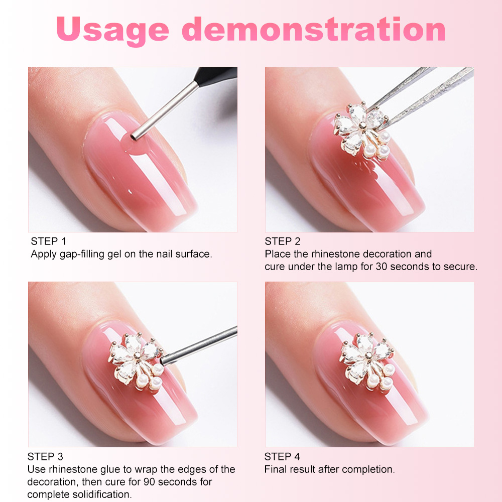 Nail Rhinestone Glue，3D Gel St - Rhinestone Nail Gem incelemesi ve fiyatı