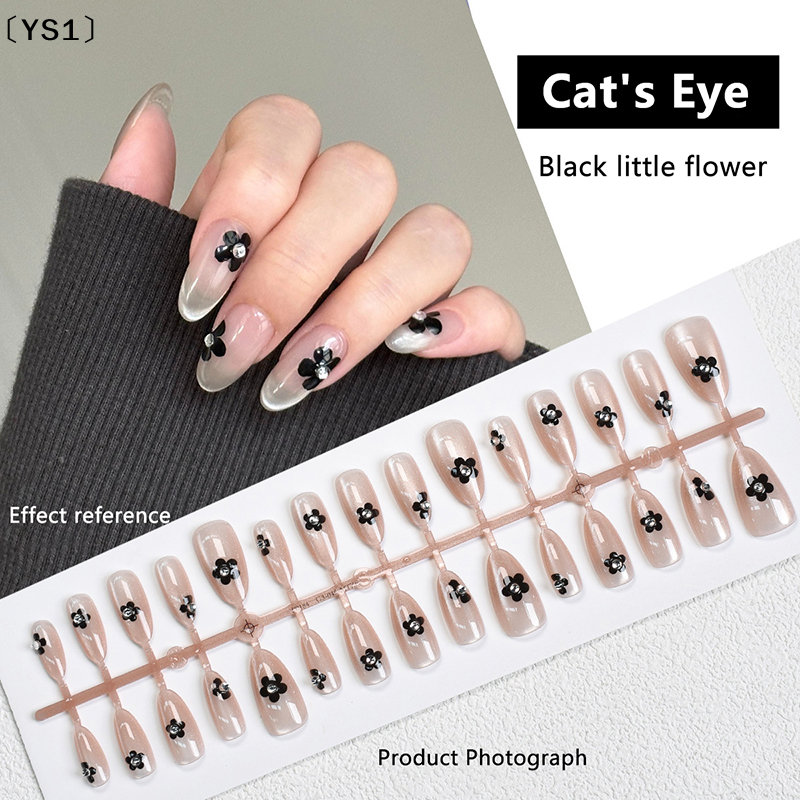 〔YS1〕30Pcs False Nails Flower  - Nail Art Cat Eye Simple incelemesi ve fiyatı