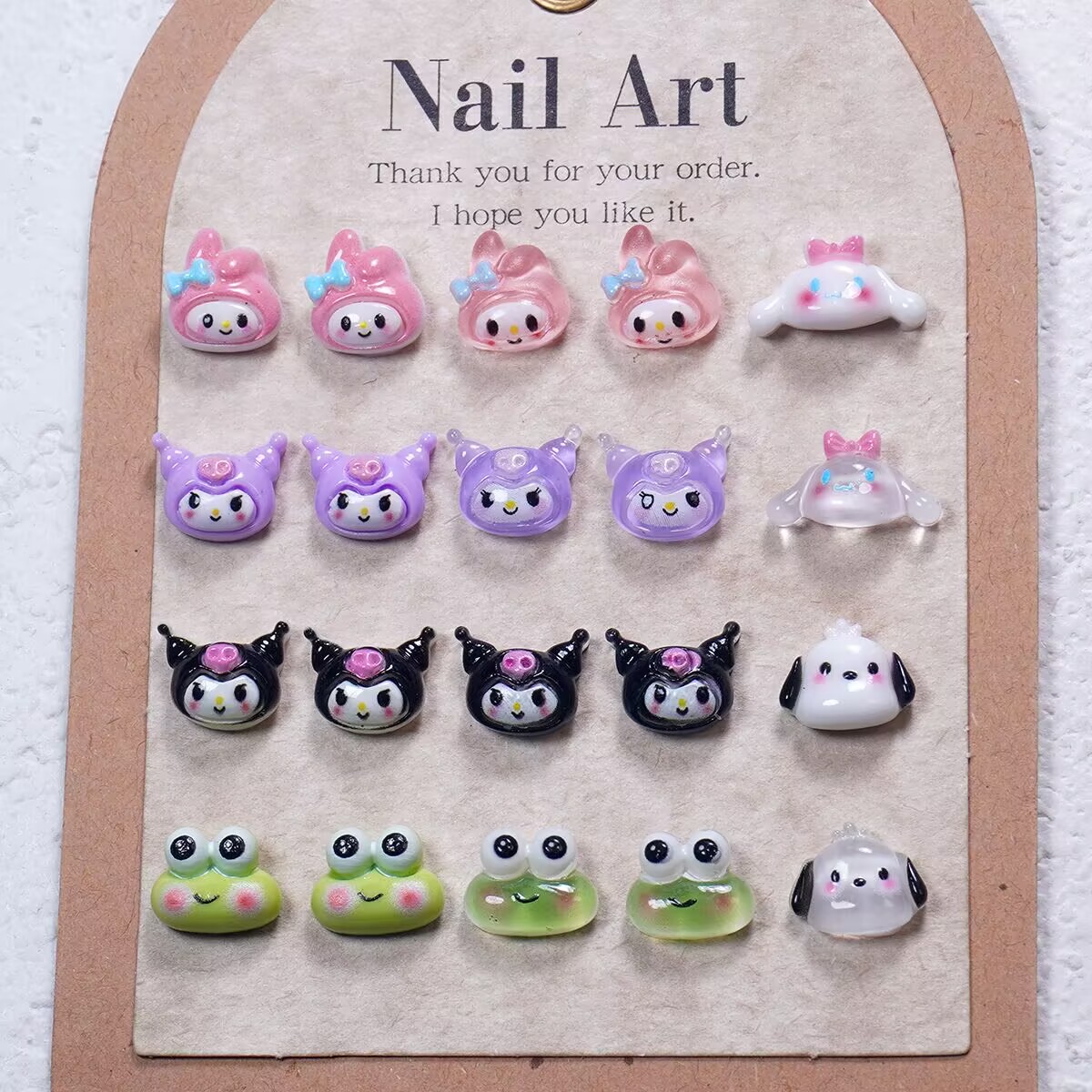 20PCS My Melody Kuromi Pochacc - Rhinestone Nail Gem incelemesi ve fiyatı