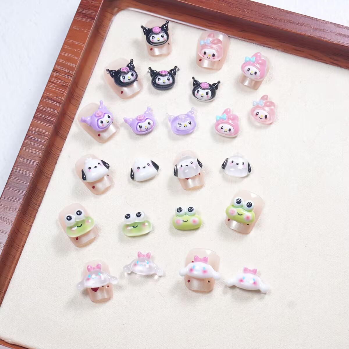 20PCS My Melody Kuromi Pochacc - Rhinestone Nail Gem incelemesi ve fiyatı