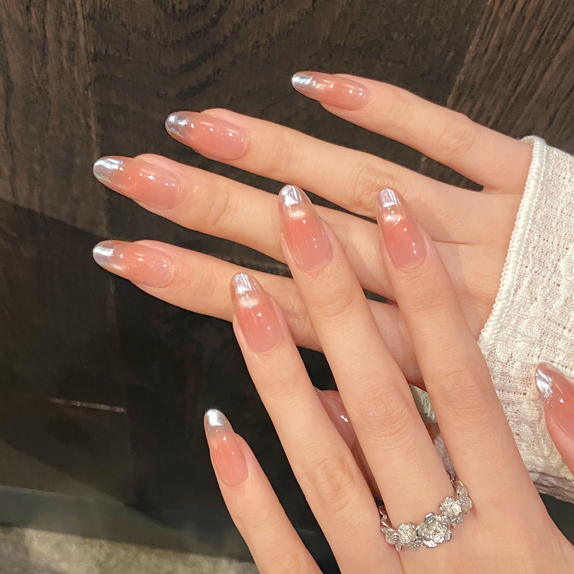 10pcs Pure Hand Pressed Oval N - Nail Art Emerald incelemesi ve fiyatı