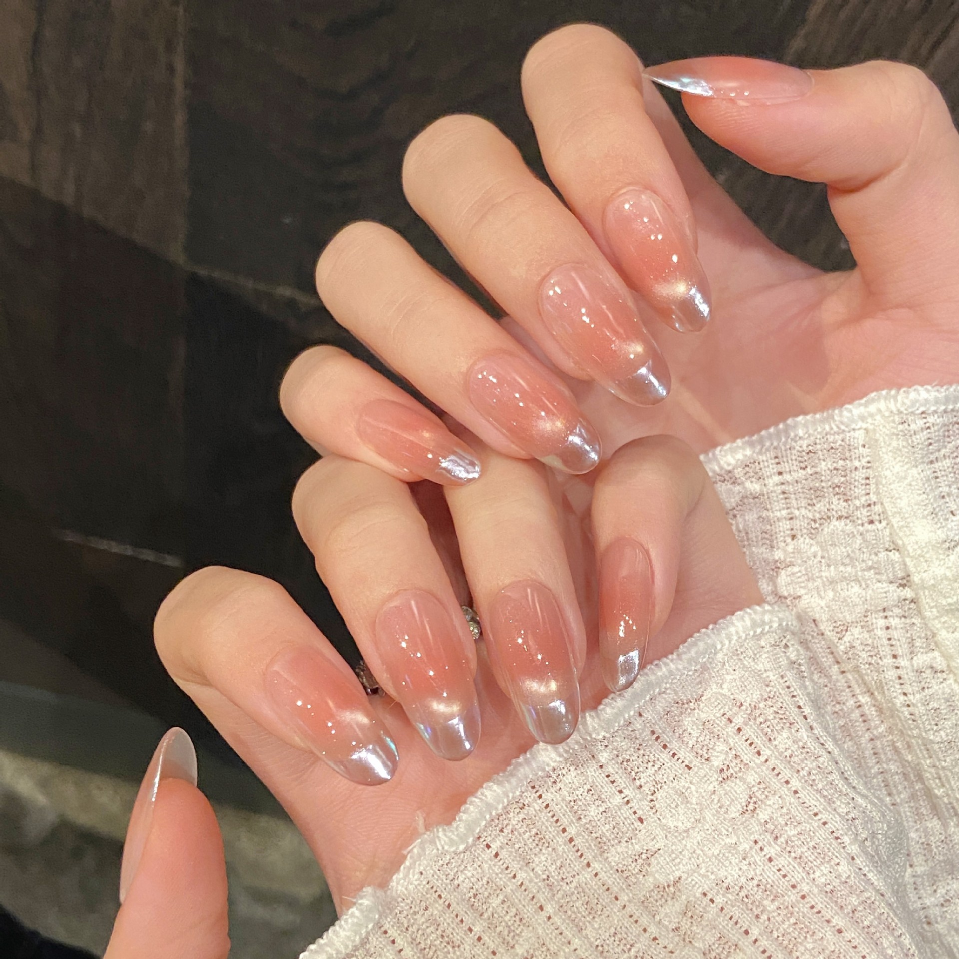 10pcs Pure Hand Pressed Oval N - Nail Art Emerald incelemesi ve fiyatı