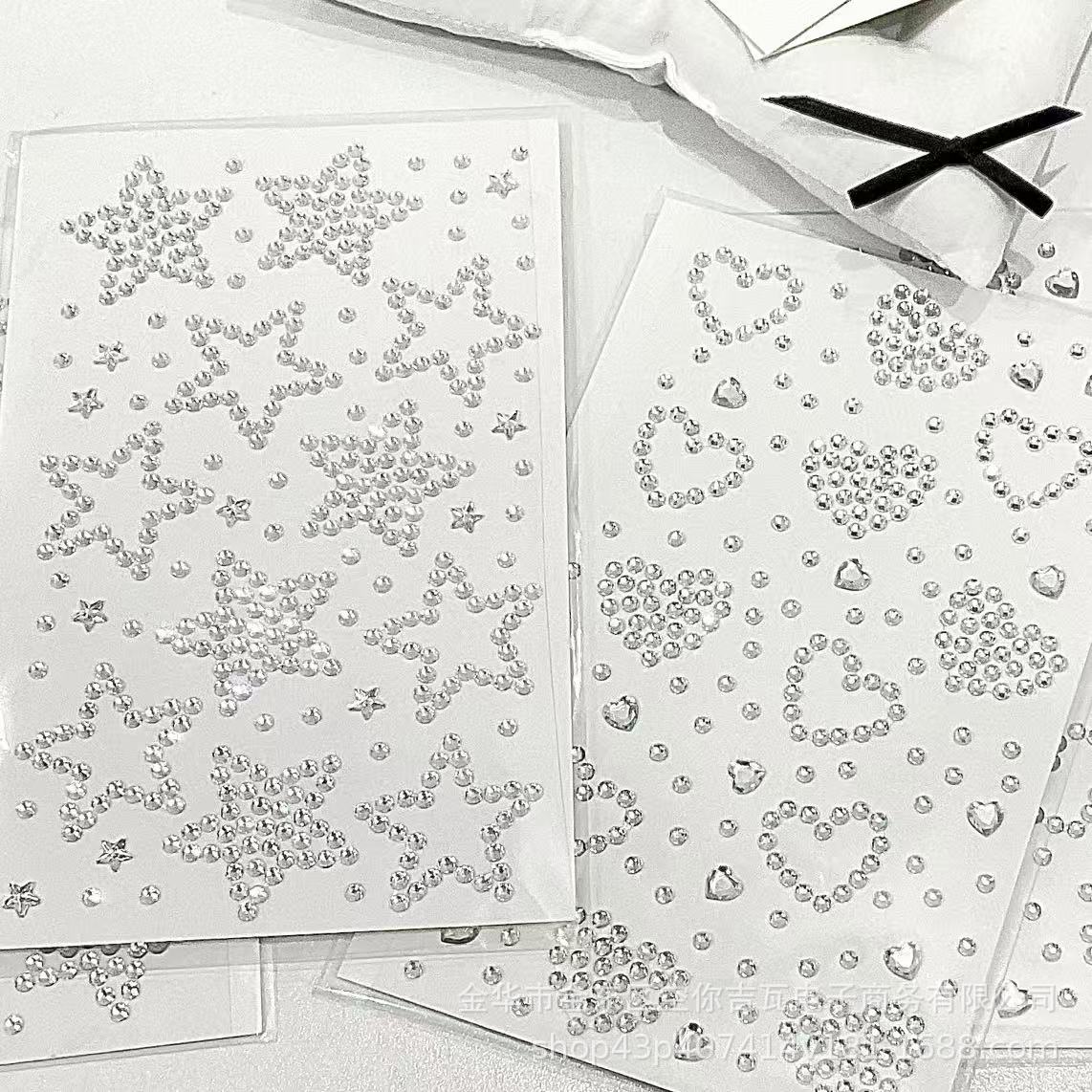 Silver Star Heart Rhinestone S - Rhinestone Nail Gem incelemesi ve fiyatı