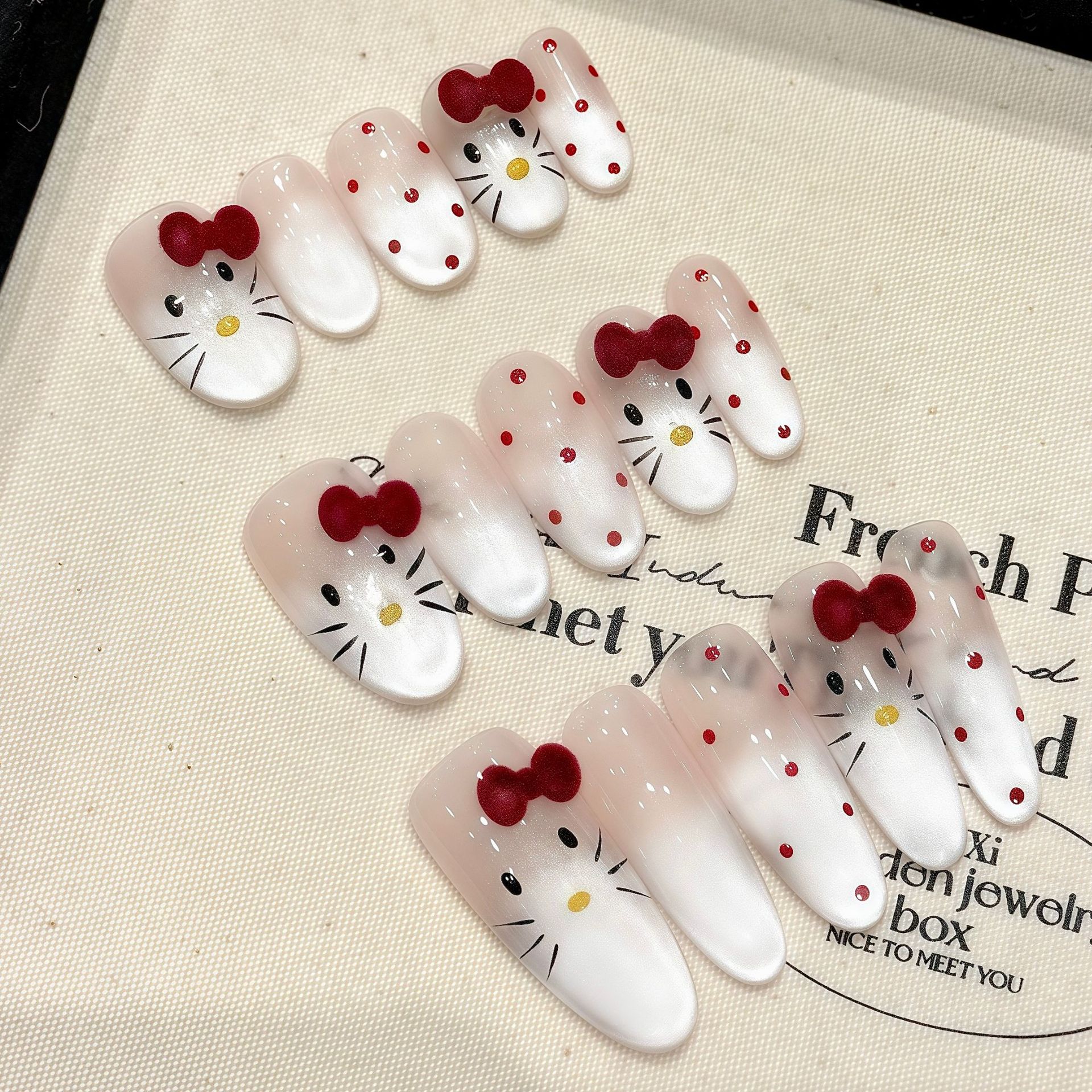 10pcs Pure Hand Pressed Oval N - Nail Art Emerald incelemesi ve fiyatı
