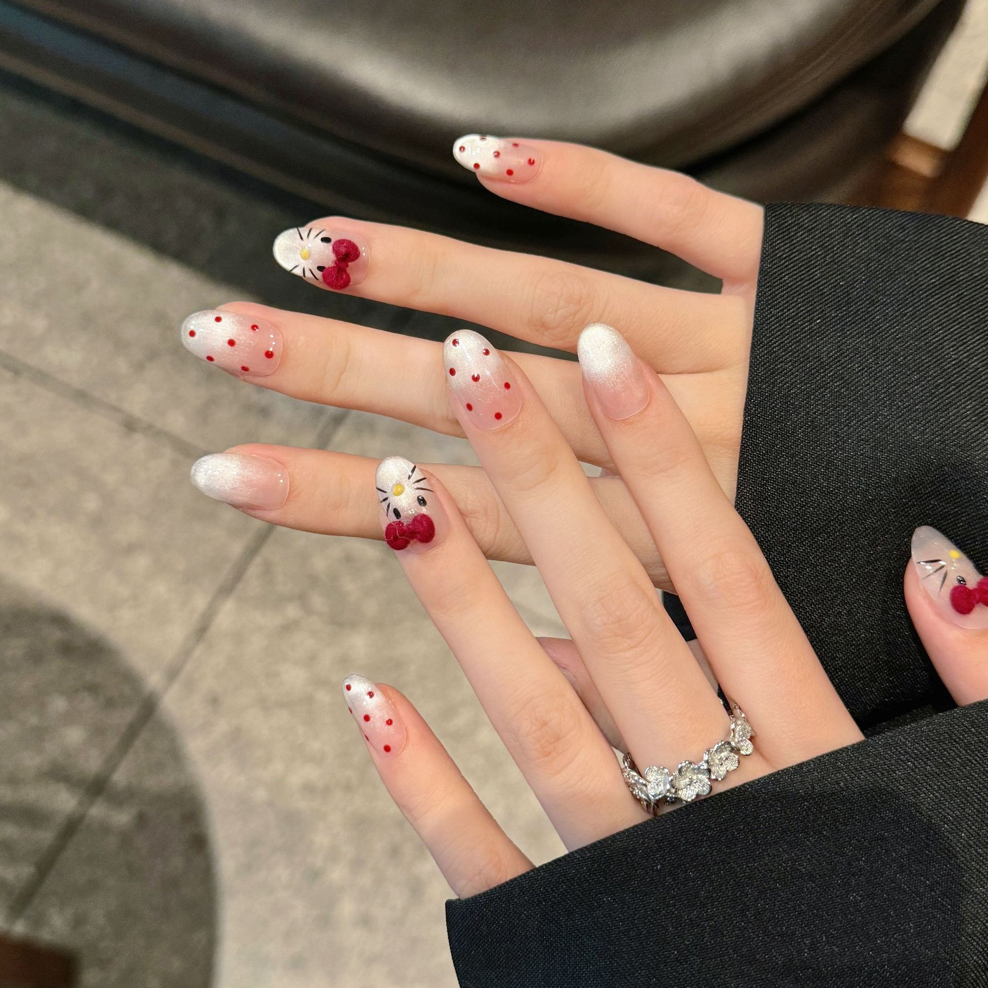 10pcs Pure Hand Pressed Oval N - Nail Art Emerald incelemesi ve fiyatı