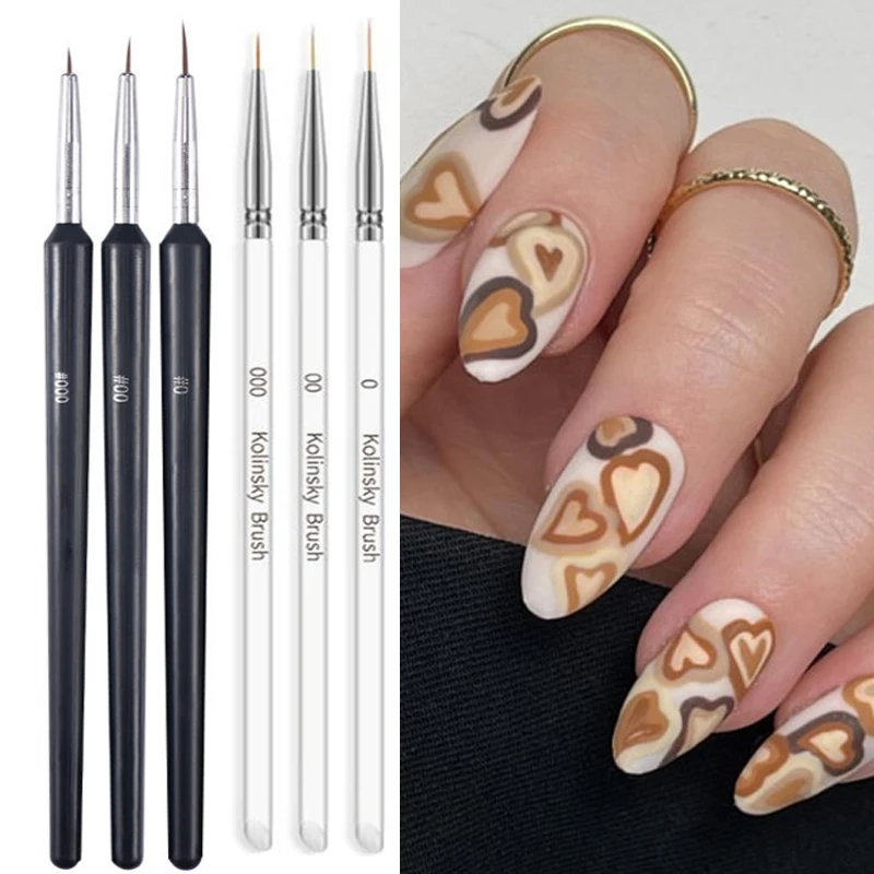 3pcs Nail Art Brush Nail Paint - Nail Art One Stroke incelemesi ve fiyatı