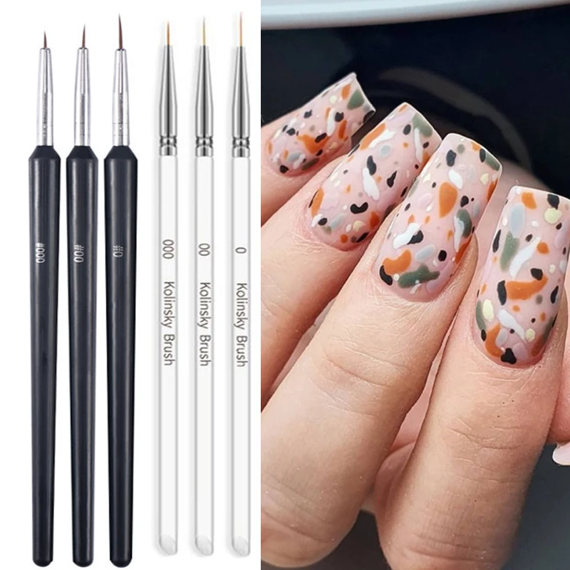 3pcs Nail Art Brush Nail Paint - Nail Art One Stroke incelemesi ve fiyatı
