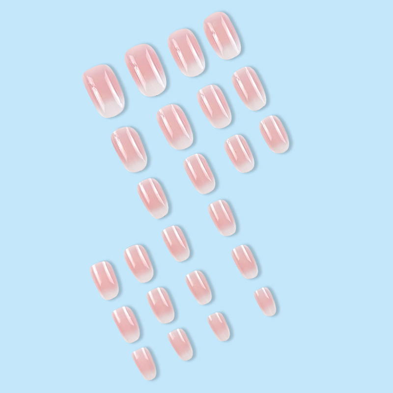 24Pcs Oval Short Pink Press on - Nail Art Cat Eye Simple incelemesi ve fiyatı