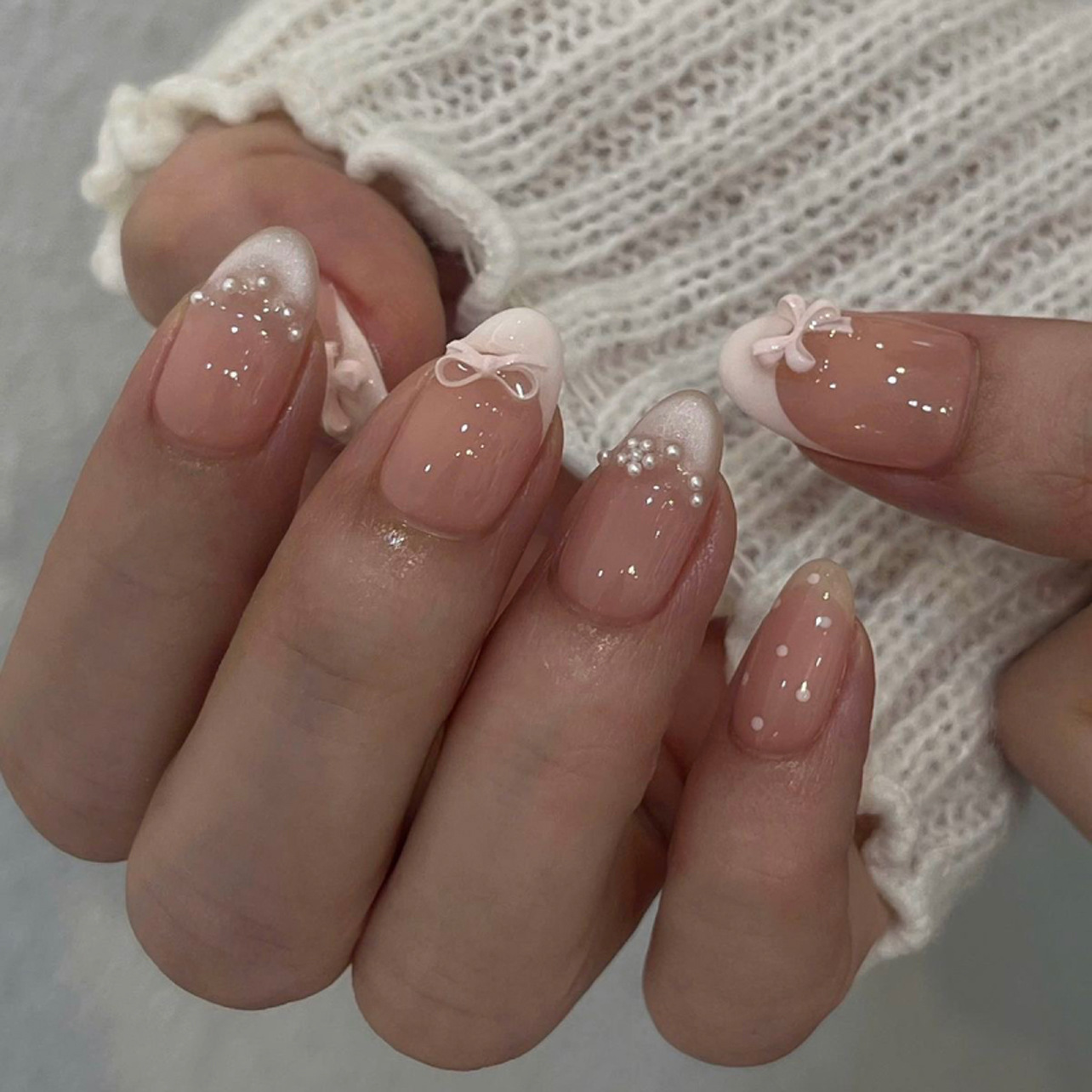 24pcs Simple French Almond Pre - Nail Art Cat Eye Simple incelemesi ve fiyatı